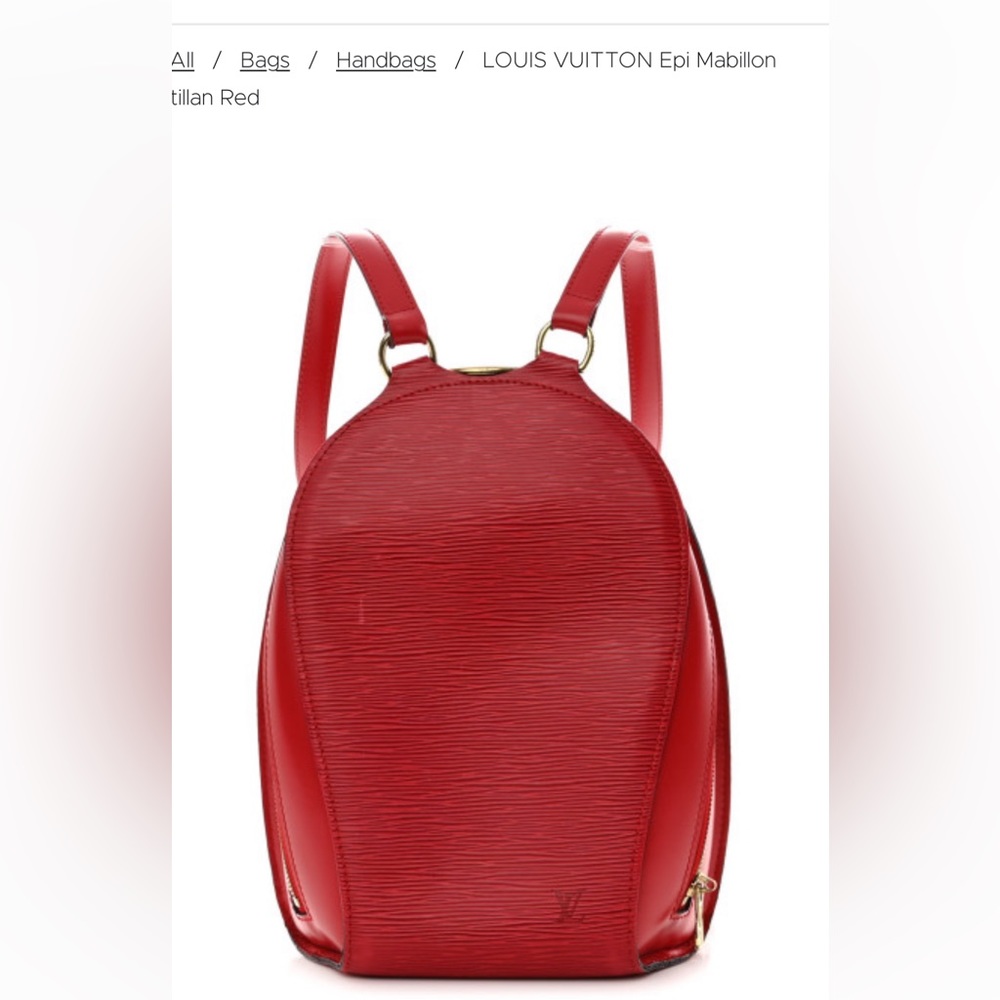 COPY - Louis Vuitton Epi Mabillon Backpack Castillan Red